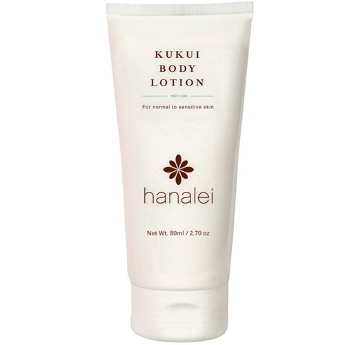Hanalei Cruelty-Free Paraben-Free Kukui Body Lotion | Dye-Free Moisturizer with Kukui Nut Oil, Shea Butter, Jojoba Oil | Hydrating Formula for Dry Skin | Made in USA | Travel Size (80 ml)