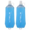 WRELS 200ml/350ml/500ml Collapsible Soft Flask,BPA Free Folding Soft Water Bottle with Hanging Ring,Lightweight TPU Hydration Flask for Running Marathon Cycling Hiking(350ml-2 Packs)