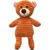 Giftable World 9 Inch Plush Pet Toy Corduroy Sitting Bear with Crinkle Ears and Squeaker Dog Chew Toy