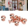 SPYMINNPOO 8Pcs 1:12 Scale Miniature Round Head Knobs, Metal Dollhouse Door Handle Knobs Furniture Knobs Accessories ( Bronze)