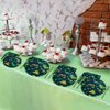 Tevxj 96PCS Dinosaur Tableware Set Fossil Dinosaur World Dinnerware Disposable Plates Dinosaur Theme Party Plates Napkins Forks for Boys Kids Dino Birthday Shower Party Decorations Supplies 24 guests