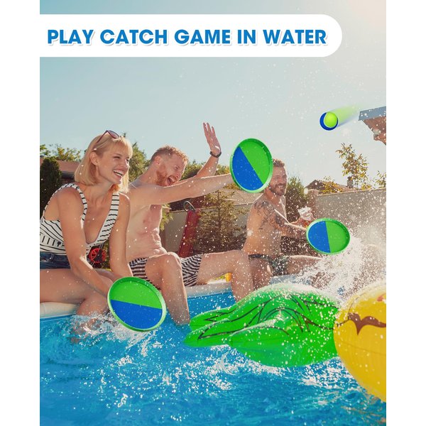 Aywewii Ball Catch Paddle Set Games Beach Toys Pool Back Yard Outdoor Games Backyard Throw Toss Age 3 4 5 6 7 8 9 10 11 Years Old Boys Girls Kids Adults Family Outside Toys