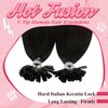 Sunny U Tip Hair Extensions Human Hair Ombre Prebonded Keratin Hair Extensions Utip Black Ombre Dark Brown Balayage Ash Blonde Utips Real Hair Extensions Hot Fusion Silky Hair 50g 20inch