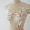 Mirror Pair Corded Lace Applique Embroidery Flower Leaf Ivory Lace Motif Wedding Dress DIY Accessories Lace Decoration
