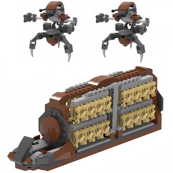 32 Pieces Battle Soldiers Army Clanker Platoon Attack Craft Building Kit with 2 Droidekas Action Figures Building Blocks Set, Toys Gifts for Boys Kids (537 Pieces)