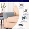 subrtex Stretch Armrest Covers Spandex Arm Covers for Chairs Couch Sofa Armchair Slipcovers for Recliner Sofa with Twist Pins 2pcs (Light Grey)