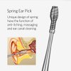 8 Pcs Ear Pick Earwax Removal Kit, Geengle Ear Cleansing Tool Set, Ear Curette Ear Wax Remover Tool with a Cleaning Brush and Storage Box
