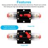 150 Amp Audio Circuit Breaker,12V-24V DC Fuse Holder,20-300A Breaker Switch,Inline Circuit Breaker with Reset Button,for Automotive Marine Boat Audio System Current Overload Protection