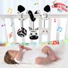 Car Seat Toys For Babies 0-6 Months,Hanging Rattle Toys for Crib Mobile, Baby Spiral Hanging Stroller Black And White High Contrast Baby Toys For Newborn 0 3 6 9 12 Months Baby Boys Girls (Zebra)