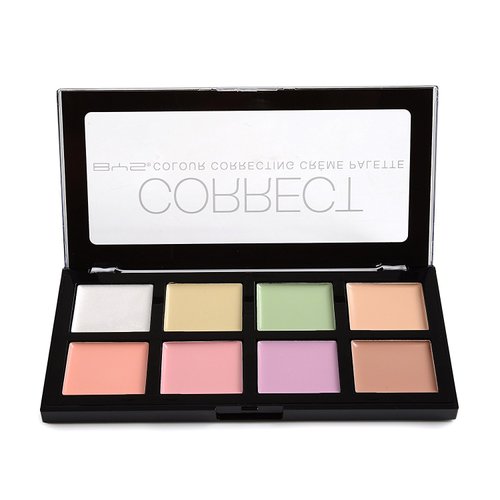 BYS Women's 8-Color Corrector, Concealer and Contour Palette Cream for All Skin Types and Complexion