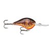 Rapala Dives-To Series Custom Ink Lure, Size 06, 2" Length, 6' Depth, 2 Number 5 Treble Hooks, Dark Brown Crawdad, Per 1