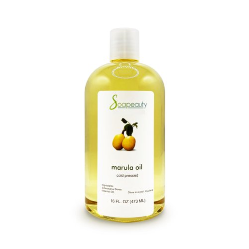 Soapeauty Marula Oil 100% Pure & Natural, Cold Pressed, Rich in Vitamin E & Omega Fatty Acids | Best for Skin, Hair, Face, Nails, and Soap Making | 16 fl oz