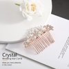 JONKY Bride Wedding Rhinestone Hair Side Comb Silver Pearl Bridal Hair Combs Crystal Hair Pieces Daily Hair Accessories for Women and Girls (Style2)