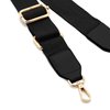 DEVPSISR Wide Shoulder Purse Strap Replacement Adjustable Belt Canvas Bag Crossbody Handbag (Leather Buckle-Black)