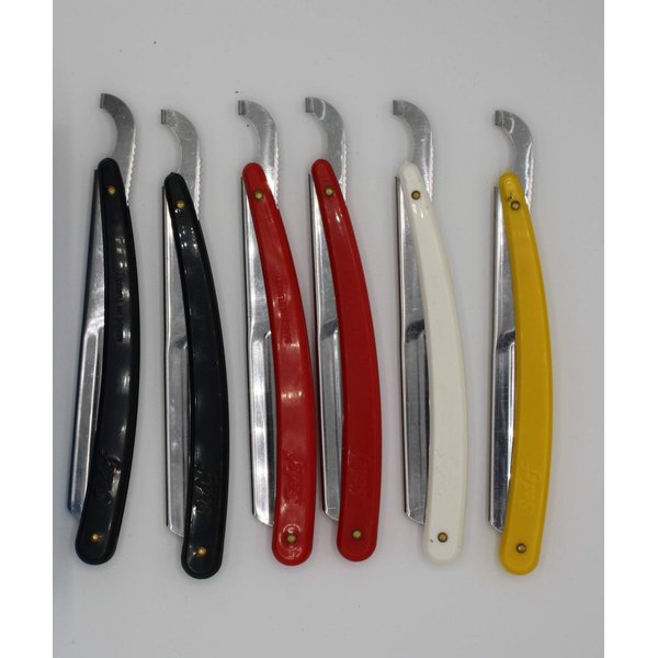 6 x Turkish Cut Throat Razor/Straight Modern Shaving Shavette (6 pcs Perma-Sharp razor blade (Gift)