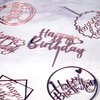 6-Pack Rose Gold Birthday Cake Topper Set, Double-Sided Glitter, Acrylic Happy Birthday Sign Cake Toppers/Cupcake Toppers, Birthday Party Decorations Supplies for Girls and Mom.