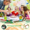 emzrivo Football Party Favors 244 Pcs Football Birthday Party Decorations With Goodie Bags Wristbands Stickers Keychains Stamps Slap Bracelets Badges for Football Party Supplies (Football)