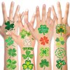HOWAF St. Patrick's Day Temporary Tattoos, 96 Pieces Irish Tattoo Stickers with Shamrock Clover Irish Flag Patterns for Kids Gift Favors, Body Face Temporary Tattoos for Irish Party Decorations