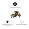 Design House 728675 Terrace 6-Way Universal Privacy Bed and Bath Door Knob Satin Nickel