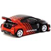 Tarmac Works Pandem Yaris RHD (Right Hand Drive) Red and Black Livery with Plastic Transporter Packaging 1/64 Diecast Model Car T64-080-ADV