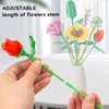 Allhero Flower Bouquet Building Sets, DIY Artificial Flowers Bouquet Building Toy Set for Boys Girls Age 6+, Adult, Creative Flowers Building Blocks Gift for Mother's Day, Christmas
