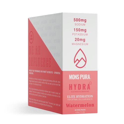 Mons Pura Hydra Watermelon Electrolyte Drink Mix - 30 Count