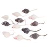 JTLB Cat Toy Mouse,Toy 12 Rabbit Fur Mice 14×10×4 12pcs Pet Cat Toy Small Plush Mouse Funny Cat Toy Fake Mouse for Kitten Cat