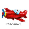 Airplane 6th Birthday Party Decorations Balloons，40inch Red Number Balloons 6，6th Birthday Decorations for Boys Airplane Birthday Party Supplies (Red Airplane Numbers 6)