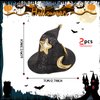 Kistreao Halloween Witch Hat Hair Clips 2Pcs Mini Top Hat Hair Barrettes for Women Star Moon Girls Hair Accessories for Halloween Party Decorations Supplies Black