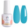 TUTUYU Gel Nail Polish,15ml UV/LED Soak Off Neon Light Blue Gel Polish for Manicure Salon or DIY Nail Art at Home,Bright Blue Spring Summer Color Gel Kit - GP0086