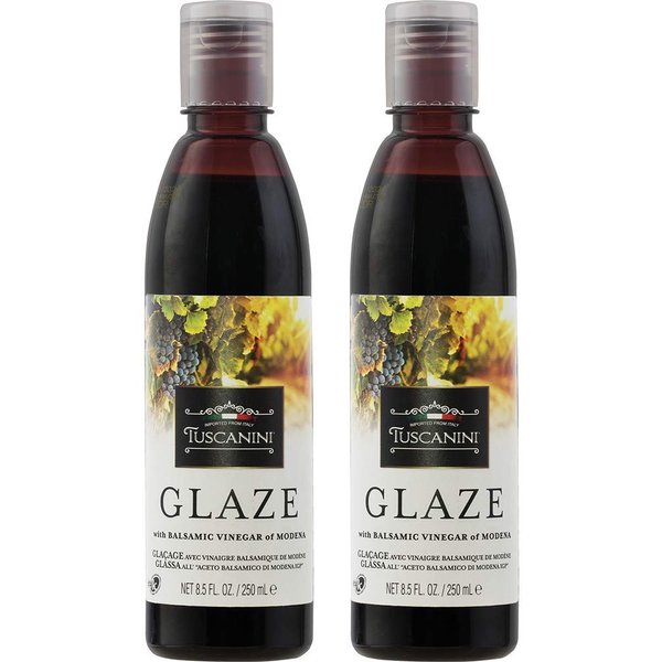 Tuscanini, Balsamic Glaze Made with Kosher Balsamic Vinegar of Modena Italy, (2 Pack) 8.5oz bottle, Balsamic Reduction