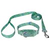 Country Brook Petz - Green Paisley Martingale Collar and Leash - Paisley Collection Featuring Classy Designs (1 Inch, Medium)