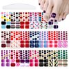YECIRALA 20 Sheets 440 Pcs Fashion Designs Toe Nail Stickers Full Nail Wraps for Women Toenails Stickers Gel Nail Polish Stickers for Toes Nails Gel Nail Strips Stick On Nails Polish Strips Decals