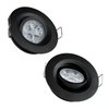 Acegoo Swivel RV Light Recessed Puck Light 12V LED Spotlight RV Interior Light, 36° Beam Angle Vertical 70° Adjustment,Full Aluminum Downlights,Diameter 2-3/4 Inch(Black 3000K)