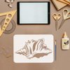 FINGERINSPIRE Conch Shell Stencils with a Paint Brush 11.7x8.3Inch Reusable Marine Life Stencils PET Conch Decoration Stencils Conch Shell Pattern Stencils Ocean Themes Template for Wood Wall Fabric
