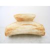 Generic Wood finish hair claw clips barrette (Primary color: Creme), 1 Count (Pack of 1)