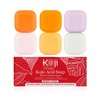 Koji White Kojic Acid Soap, Beauty Gift Set for Women with Kojic Acid, Papaya, Glutathione, Vitamin C, Collagen, Hyaluronic for Skin Brighten, Glowing, Hydrating Facial & Body - Vegan, 2.8 Oz (6 Bars)