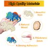 246 Pcs Dinosaur Crafts, Wooden Dinosaurs to Paint, Wooden Painting Crafts for Kids, with 30 Wooden Blocks 202 Rhinestones 12 Color Pens 2 Stickers, DIY Crafts and Birthday Party Gifts for Kids
