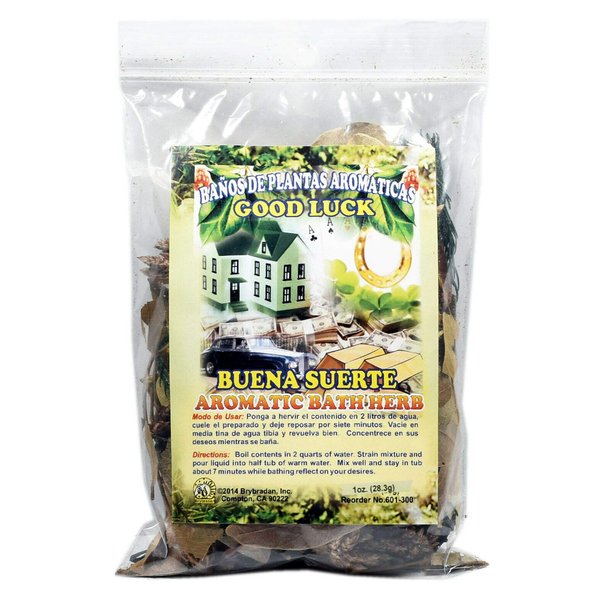1 PC Aromatic Soothing Herbal Bath Good Luck Buena Suerte BANO DE PLANTAS AROMATICAS - Made in USA - 1 OZ