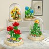 Dookok Flower Bouquet Building Set, Mini Bricks Building Blocks Artificial Flowers, DIY Decoration Home, 684 Pieces Botanical Collection Building Toys for Adult Kids Gift, Rose