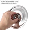 Hemoton 16cm Stainless Steel Universal Pot Lid - Multi-Purpose Cover for Pots, Pans, Bowls, and Crocks, Tight Seal to Prevent Spills, Easy to Clean, Fits Various Kitchen Containers