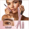 4D Four-Tip Eyebrow Pen - Waterproof, Long-Lasting, Smudge-Proof, Easy to Use for Perfect Brows and Defined Eyes - Dark Brown Eyebrow Pencil