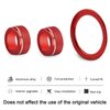Auovo Volume Knob Cover Compatible with Subaru Crosstrek Impreza Accessories 2024 2025 for 20-24 Legacy Outback 22-23 WRX 24 Ascent Radio Knob Cover Engine Start Stop Button Outer Ring (3pcs, Red)