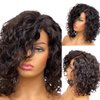 QUINLUX WIGS Short Loose Deep Wave HD Invisible Lace Frontal Wig Brazilian Human Hair Pixie Short Curly Bob Cut 13X6 HD Transparent Lace Front Human Hair Wigs for Black Women Preplucked Baby Hair 10"