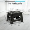 Handy Laundry Folding Step Stool - The Lightweight Step Stool is Sturdy Enough to Support Adults and Safe Enough for Kids. Opens Easy with One Flip. Great for Kitchen, Bathroom or Bedroom. (Black)