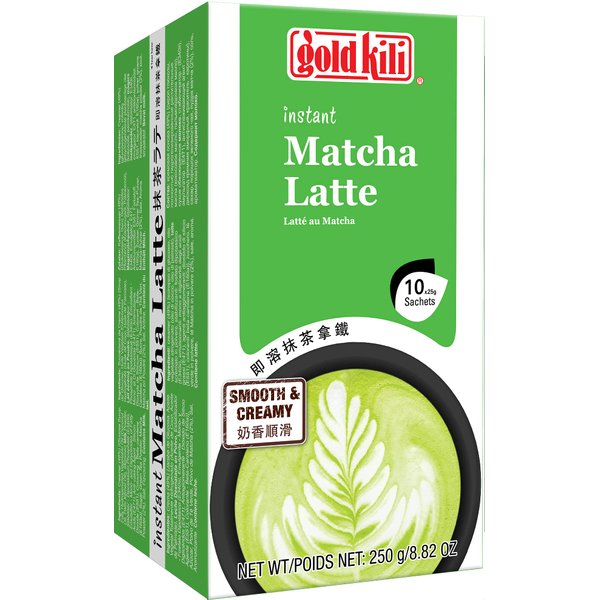 Gold Kili INSTANT Matcha Latte Green Tea / Coffee Drink Hot or Cold ~ 10 Sachets