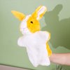 Bunny Hand Puppets Rabbit Plush Animals Toys for Kids Imaginative Pretend Play Storytelling (Yellow)
