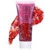 Drawdart Face & Body Glitter - Cosmetic - Grade Red Holographic Glitter Gel,Face Body Hair Chunky Festival Rave Accessories Makeup 50ml,Glitter Sequin for Women Kids