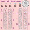 Resin Jelly Rhinestones for Crafting with B7000 Jewelry Glue, 2 Boxes Transparent AB Flatback Crystals with 3Pcs 10ml Glue, Bedazzling Non Hotfix Gems for DIY Tumblers Clothing Shoes Manicure