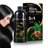 Rccilucki 3 in 1 Hair Dye Shampoo for Women and Men,Natural Black Hair Dye Shampoo (Black)